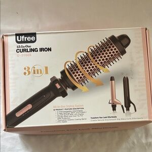 3-in-1 Curling Iron - Black and Pink